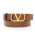 Valentino Calfskin VLogo Signature Reversible Belt - Size 34 / 85 (SHF-FzaZUu)