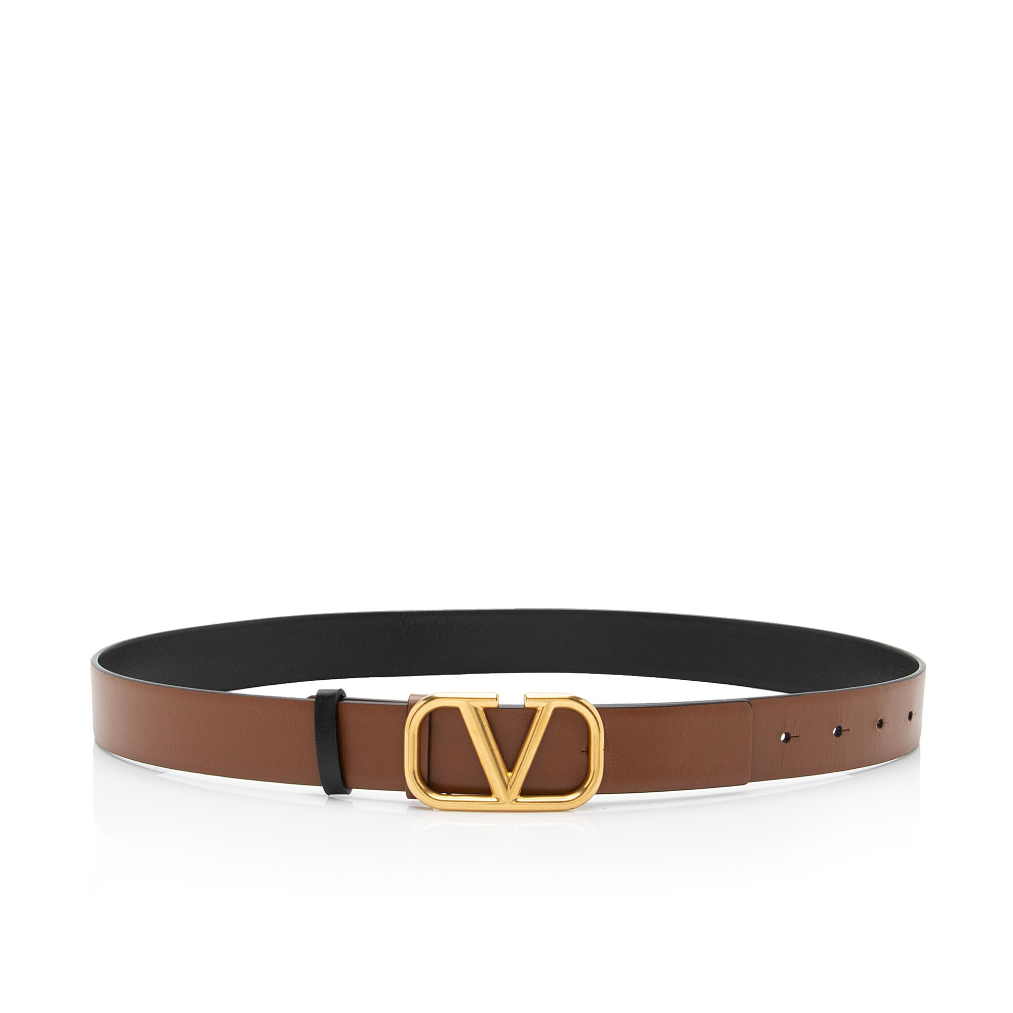 Valentino Calfskin VLogo Signature Reversible Belt - Size 34 / 85 (SHF-FzaZUu)