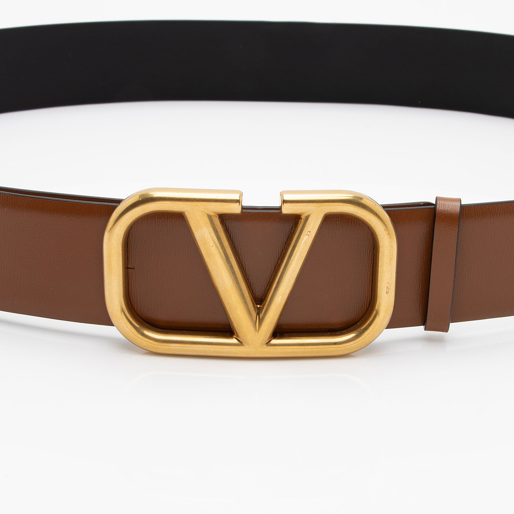 Valentino Calfskin VLogo Signature Reversible Belt - Size 38 / 95 (SHF-LGru2k)