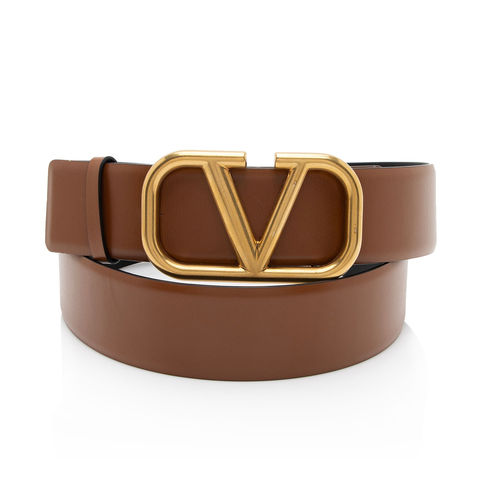 Valentino Calfskin VLogo Signature Reversible Belt - Size 38 / 95 (SHF-LGru2k)