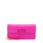 Valentino Calfskin VLogo Wallet on Chain