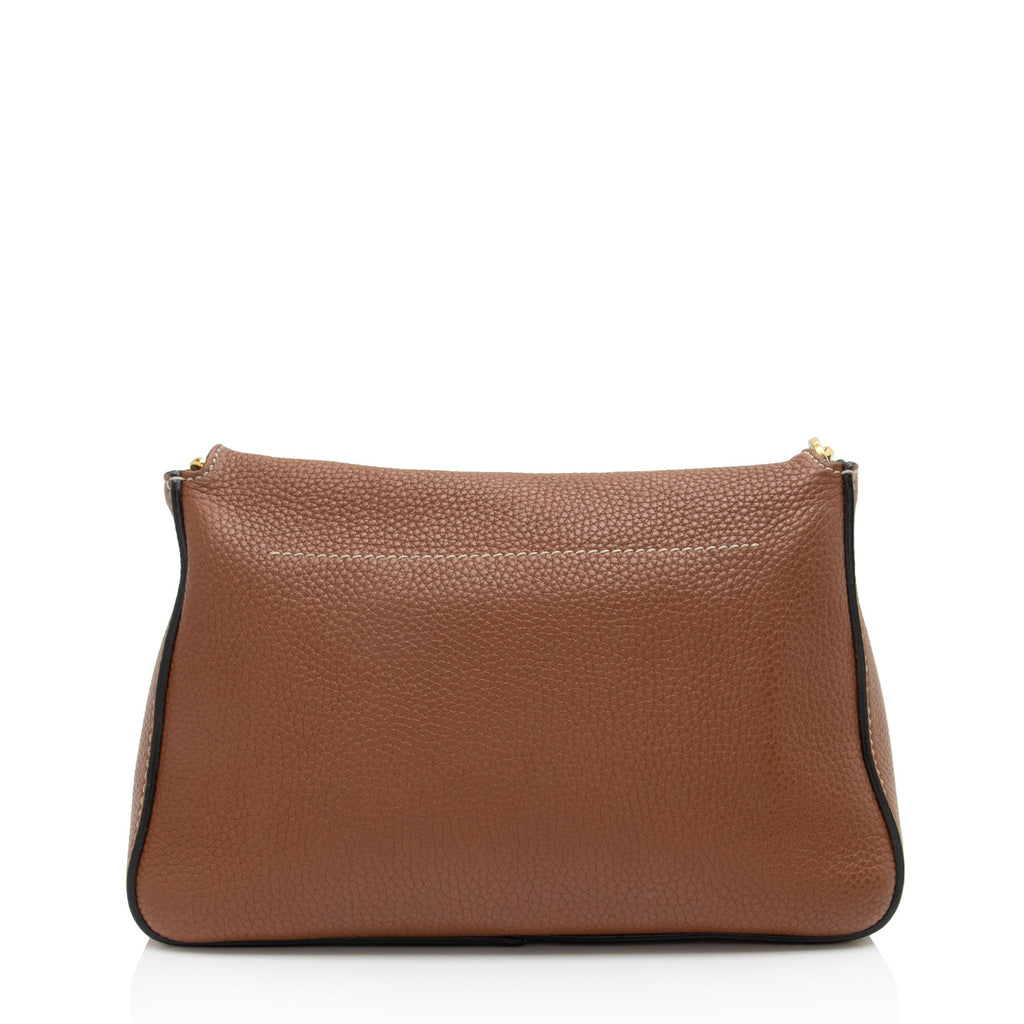 Valentino Calfskin Vring Flap Saddle Bag (SHF-Wbg0DV)