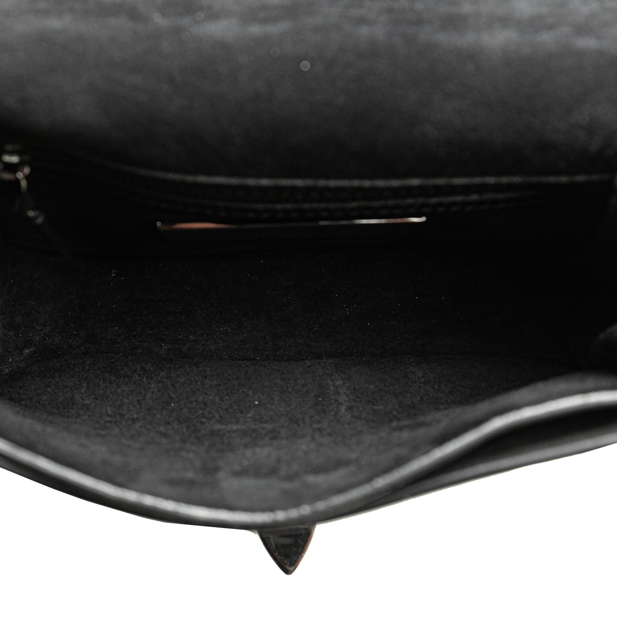 Valentino Craquele Calfskin Guitar Strap Rockstud Rolling Flap Crossbody