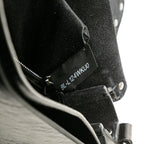Valentino Craquele Calfskin Guitar Strap Rockstud Rolling Flap Crossbody