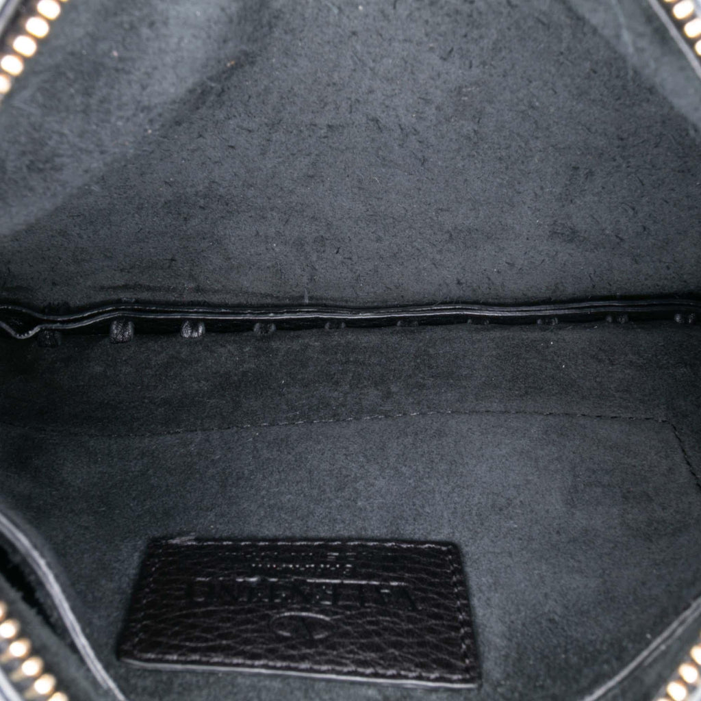 Valentino Grained Calfskin C Rockee Zodiac Fringe Clutch
