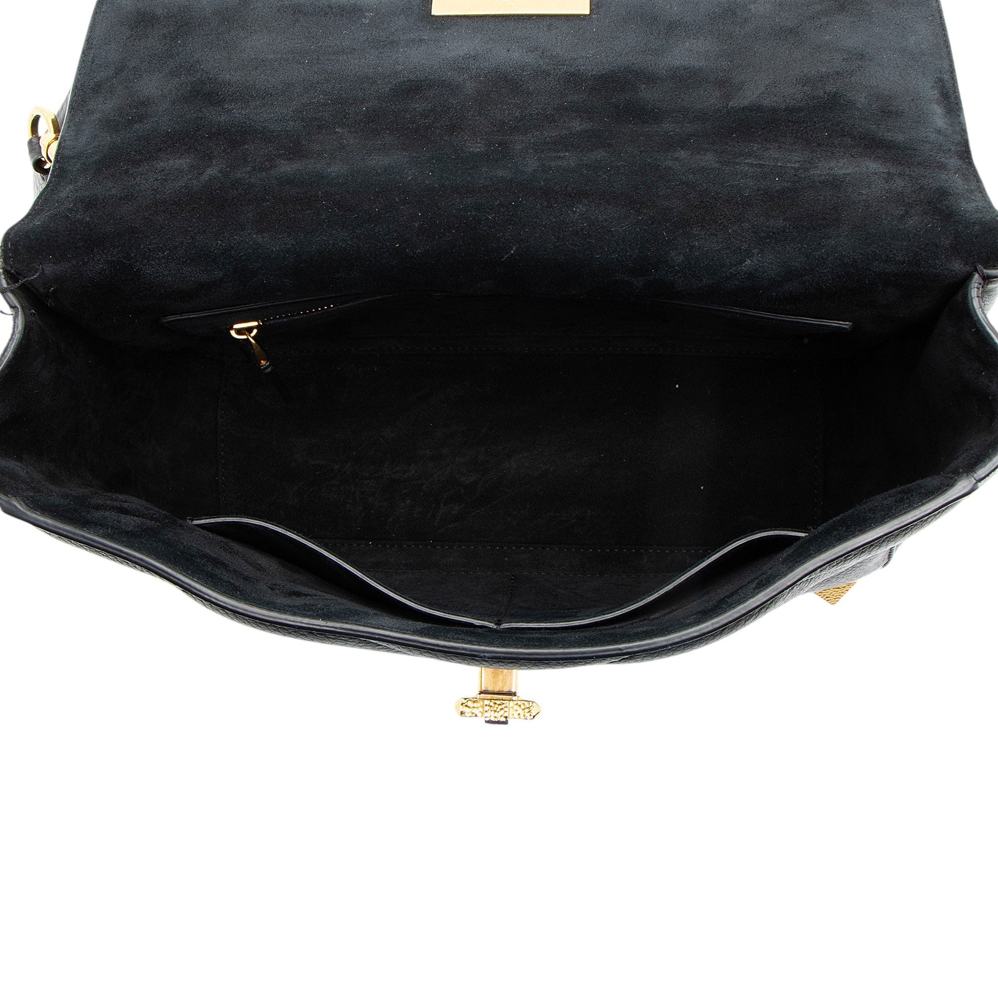 Valentino Grained Calfskin Roman Stud Medium Shoulder Bag