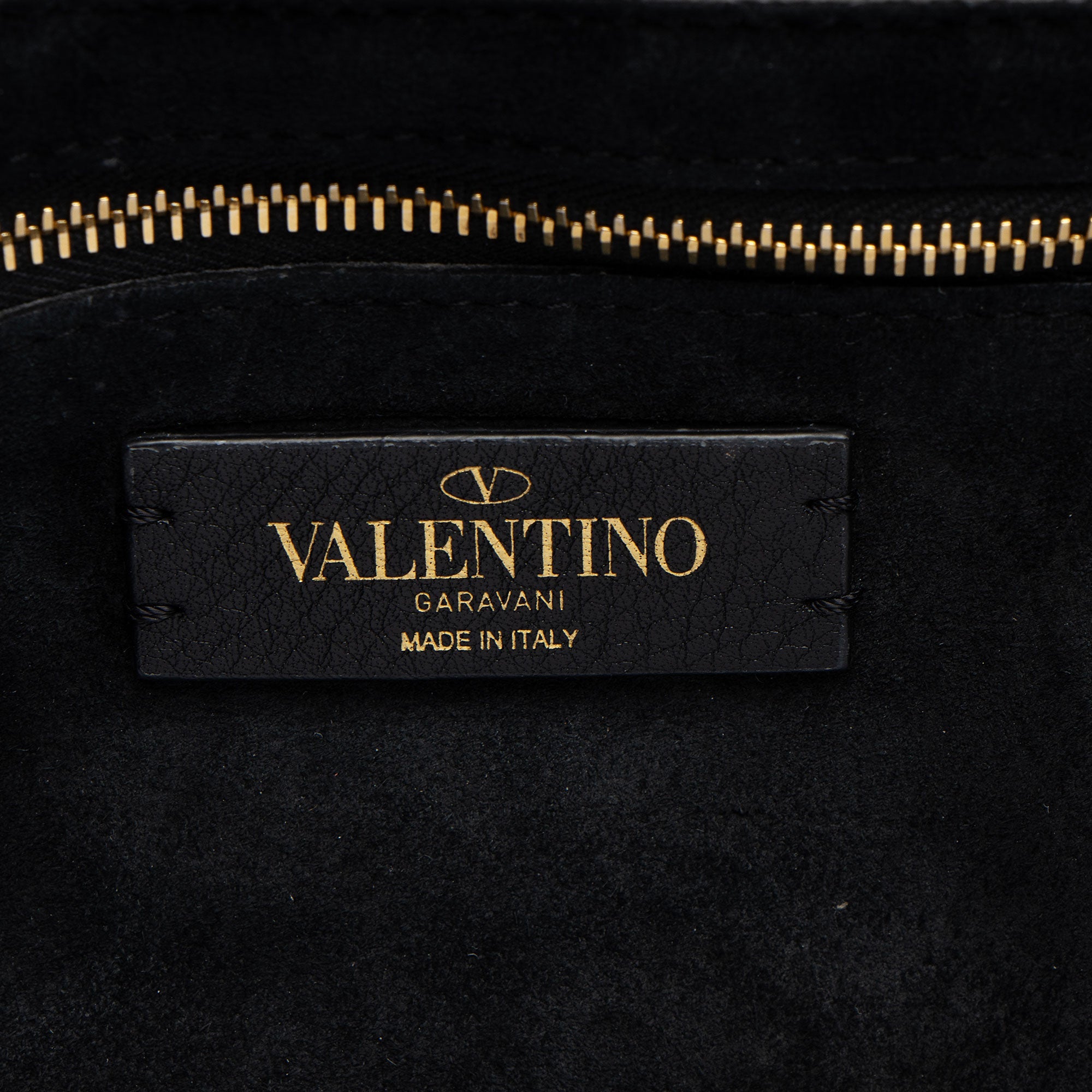Valentino Grained Calfskin Roman Stud Medium Shoulder Bag