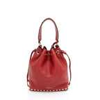 Valentino Grained Calfskin Rockstud Small Bucket Bag (SHF-nQUApl)