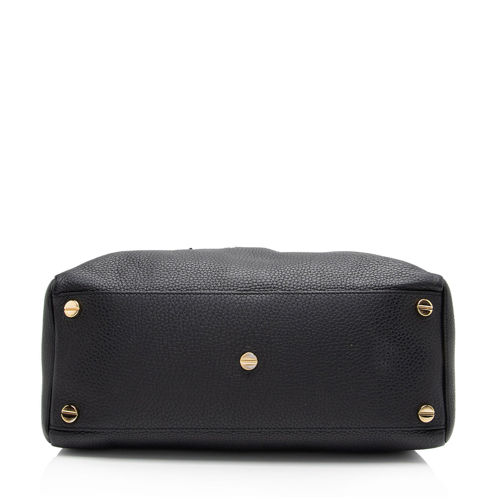 Valentino Grained Calfskin Rockstud Twiny Top Handle