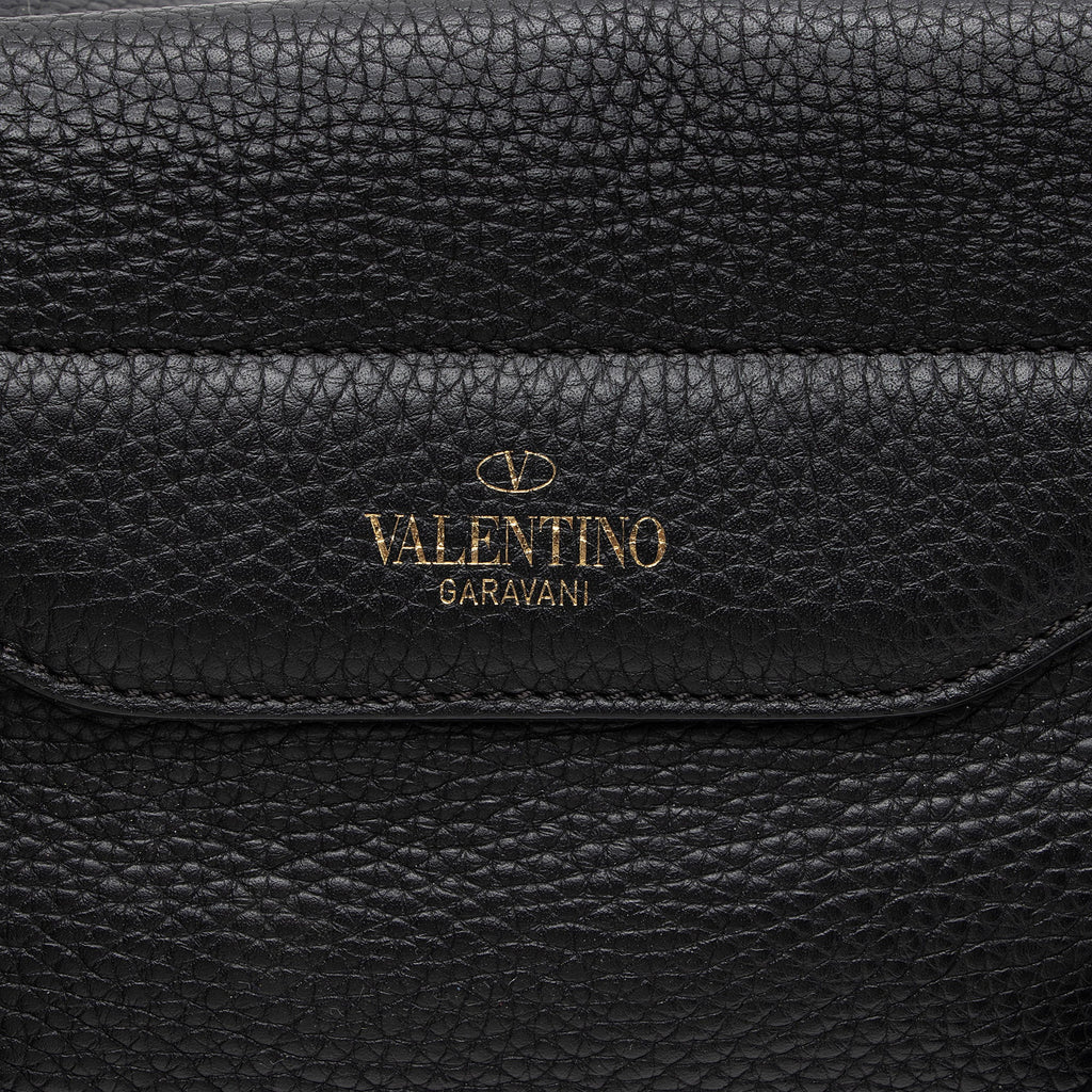 Valentino Grained Calfskin Rockstud Twiny Top Handle