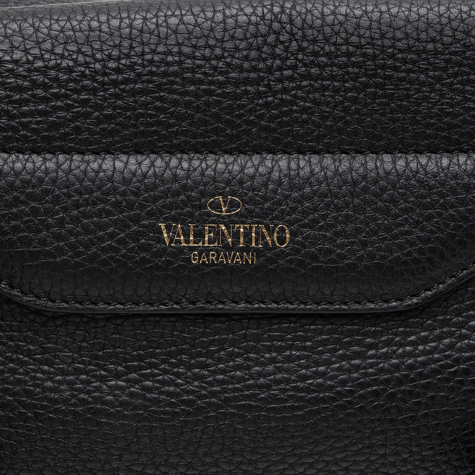 Valentino Grained Calfskin Rockstud Twiny Top Handle