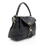 Valentino Grained Calfskin Rockstud Twiny Top Handle
