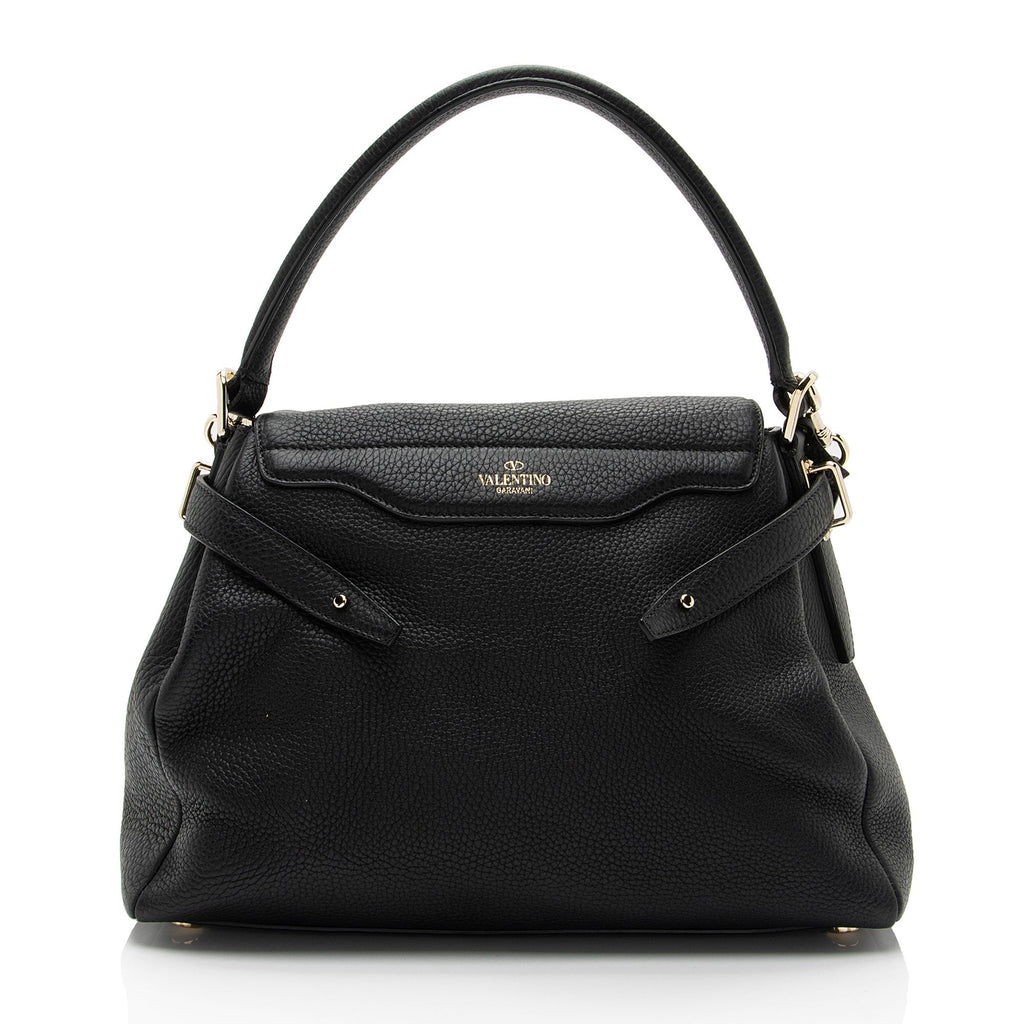 Valentino Grained Calfskin Rockstud Twiny Top Handle (SHF-pZLIQl)