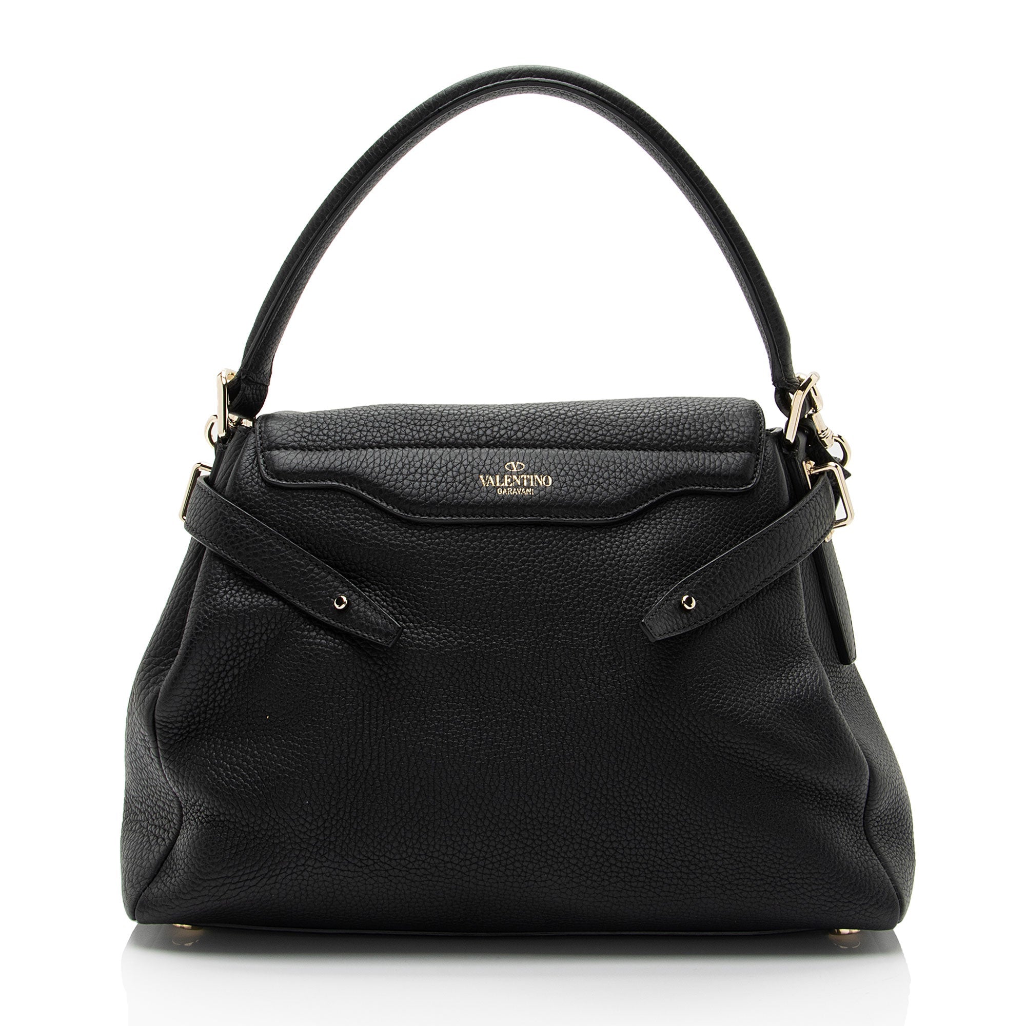 Valentino Grained Calfskin Rockstud Twiny Top Handle (SHF-pZLIQl)