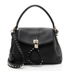 Valentino Grained Calfskin Rockstud Twiny Top Handle (SHF-pZLIQl)