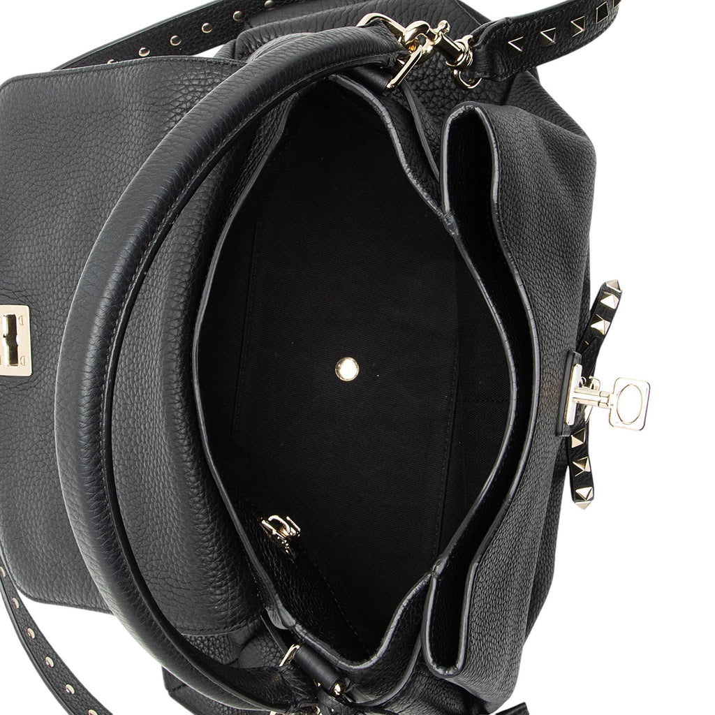 Valentino Grained Calfskin Rockstud Twiny Top Handle (SHF-pZLIQl)