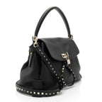 Valentino Grained Calfskin Rockstud Twiny Top Handle (SHF-pZLIQl)