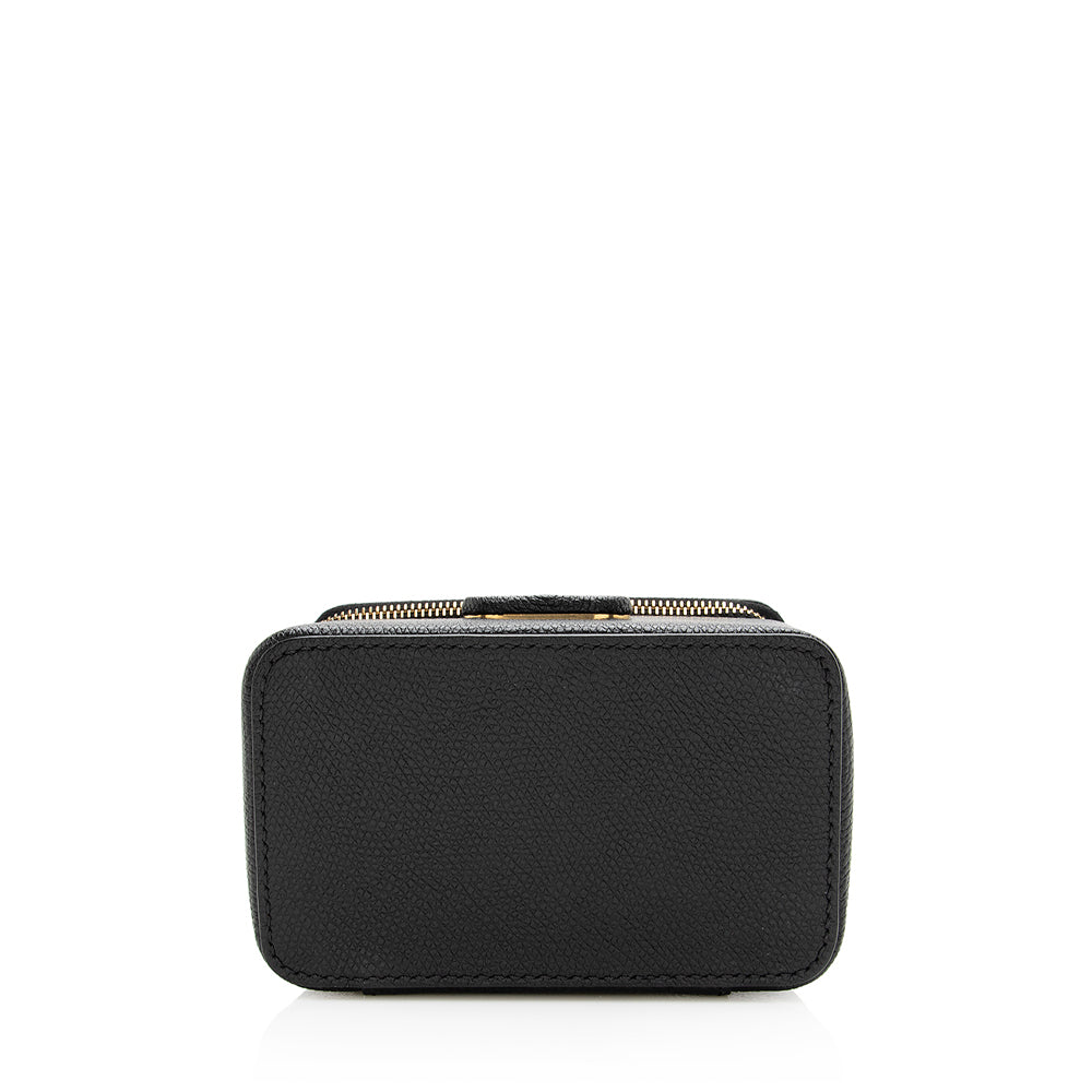 Valentino Grained Calfskin Vsling Chain Vanity Case (SHF-19733)