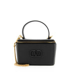 Valentino Grained Calfskin Vsling Chain Vanity Case (SHF-19733)