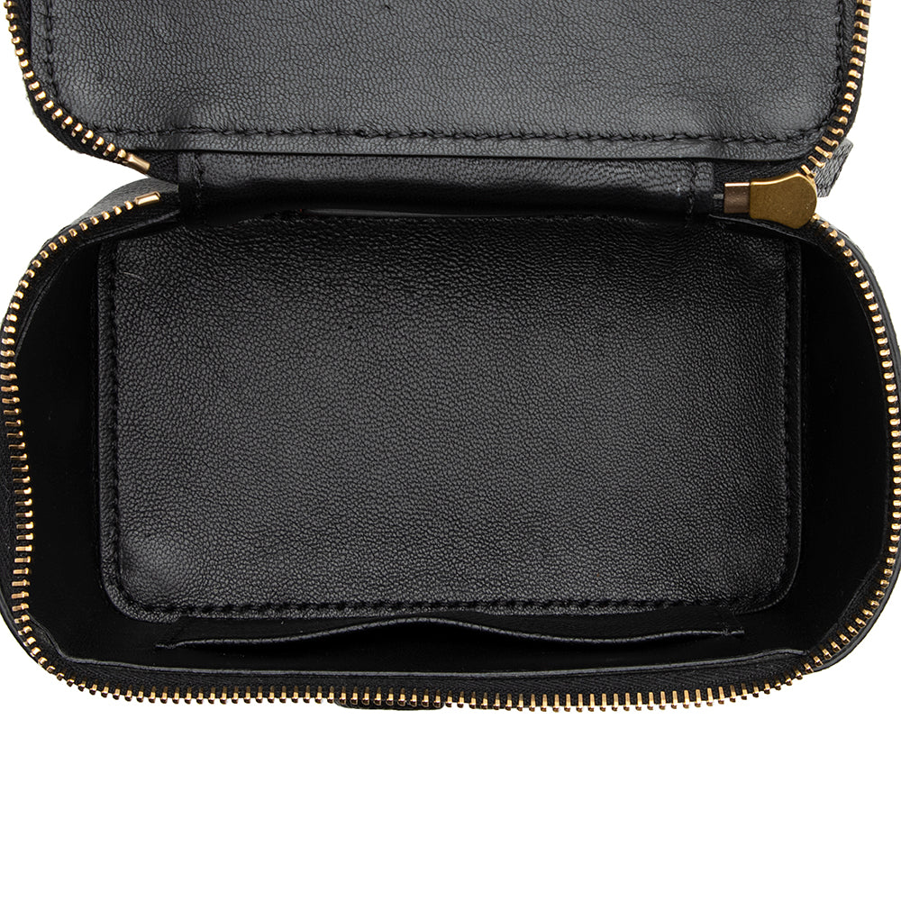 Valentino Grained Calfskin Vsling Chain Vanity Case (SHF-19733)