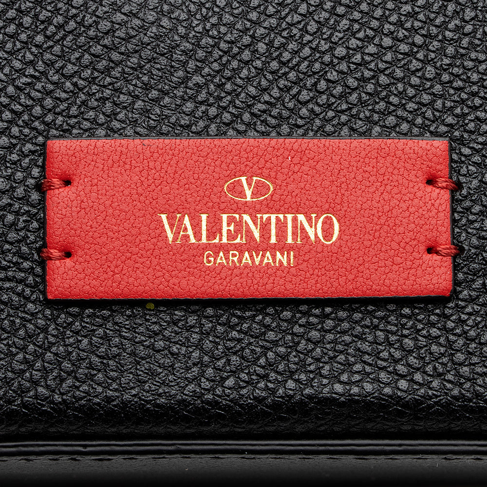 Valentino Grained Calfskin Vsling Chain Vanity Case (SHF-19733)