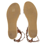 Valentino Grainy Calfskin Rockstud Espadrilles Sandals - Size 9 / 39 (SHF-23690)