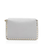 Valentino Grainy Calfskin Rockstud Flap Side Slip Crossbody