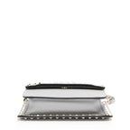Valentino Grainy Calfskin Rockstud Flap Side Slip Crossbody