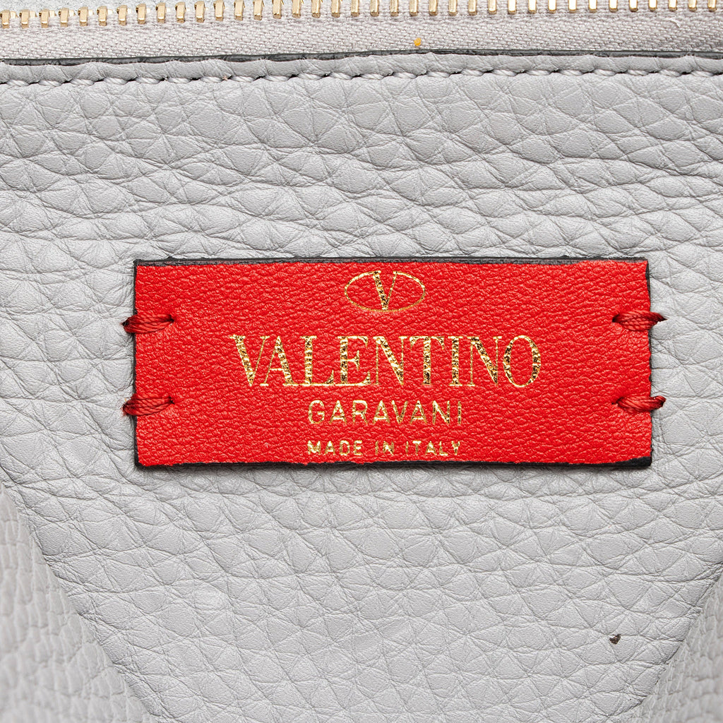 Valentino Grainy Calfskin Rockstud Flap Side Slip Crossbody