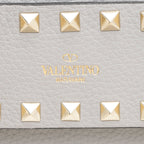 Valentino Grainy Calfskin Rockstud Flap Side Slip Crossbody