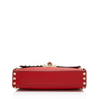 Valentino Grainy Calfskin Rockstud Flap Small Crossbody Bag (SHF-gUNU2H)