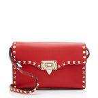 Valentino Grainy Calfskin Rockstud Flap Small Crossbody Bag (SHF-gUNU2H)