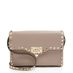 Valentino Grainy Calfskin Rockstud Flap Small Crossbody (SHF-yYGh00)