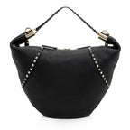 Valentino Grainy Calfskin Rockstud Hobo (SHF-koVIVI)
