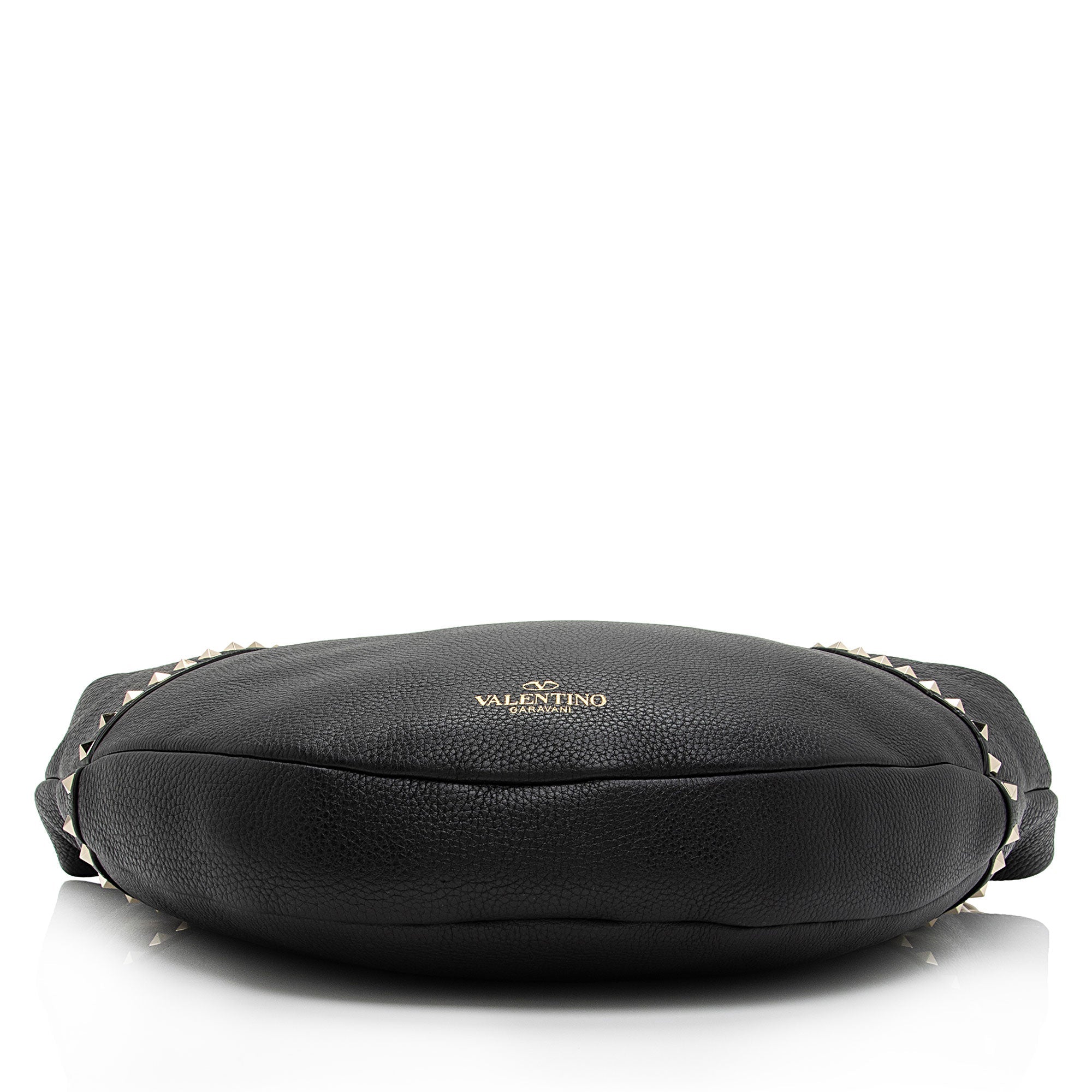 Valentino Grainy Calfskin Rockstud Hobo (SHF-koVIVI)