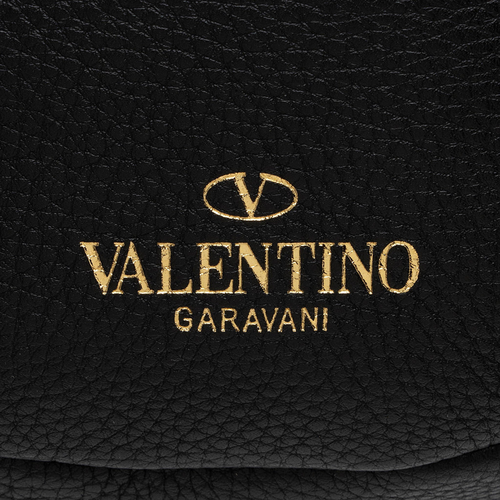 Valentino Grainy Calfskin Rockstud Hobo (SHF-koVIVI)