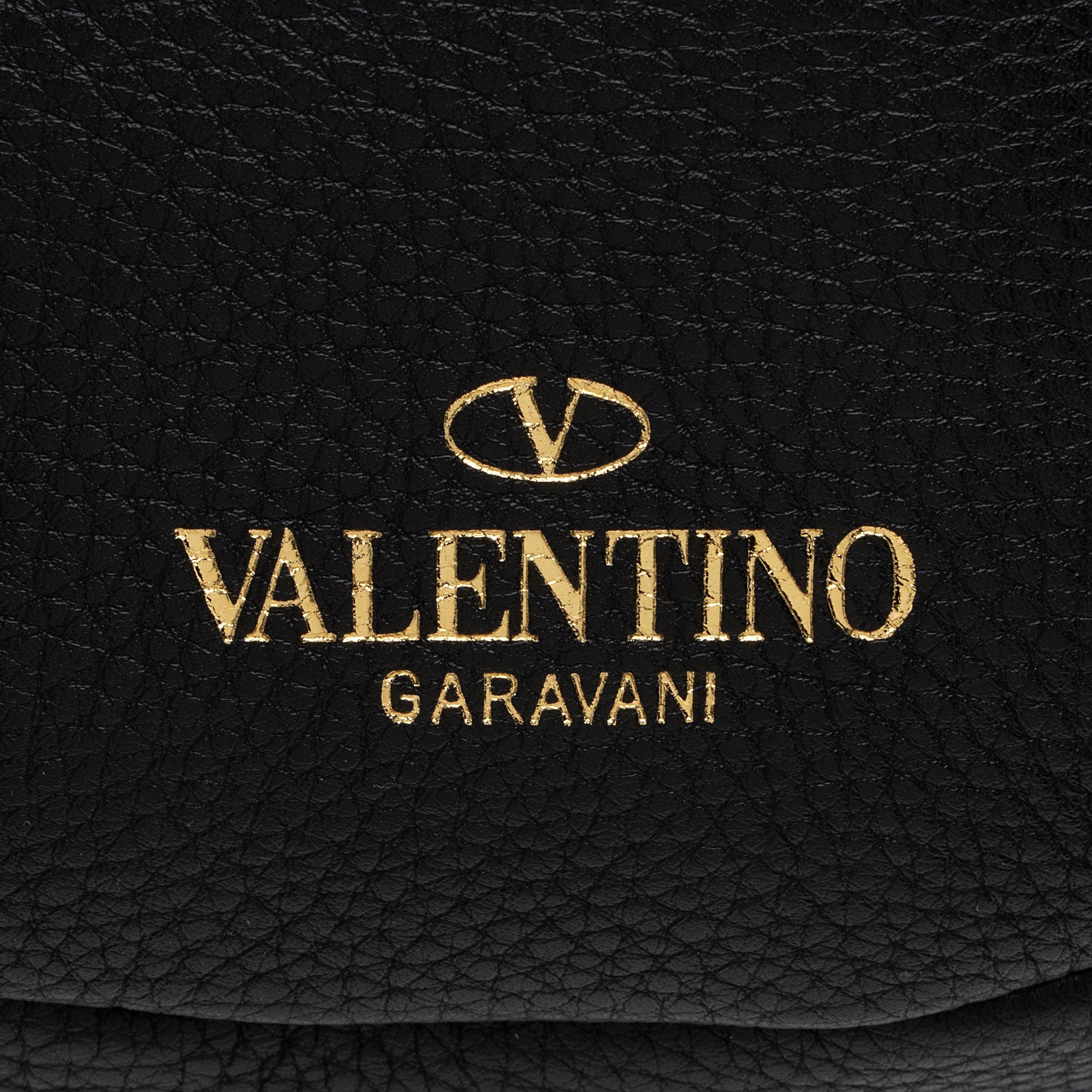 Valentino Grainy Calfskin Rockstud Hobo (SHF-koVIVI)