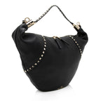 Valentino Grainy Calfskin Rockstud Hobo (SHF-koVIVI)
