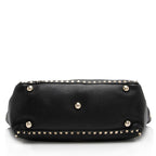 Valentino Grainy Calfskin Rockstud Medium Tote (SHF-23281)