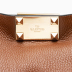 Valentino Grainy Calfskin Rockstud Slouch Medium Tote
