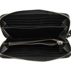 Valentino Grainy Calfskin Rockstud Zip Around Wallet (SHF-vsMR80)