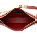 Valentino Grainy Calfskin VLogo Moon Mini Chain Hobo
