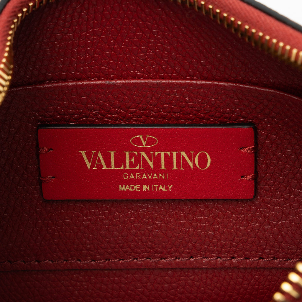 Valentino Grainy Calfskin VLogo Moon Mini Chain Hobo