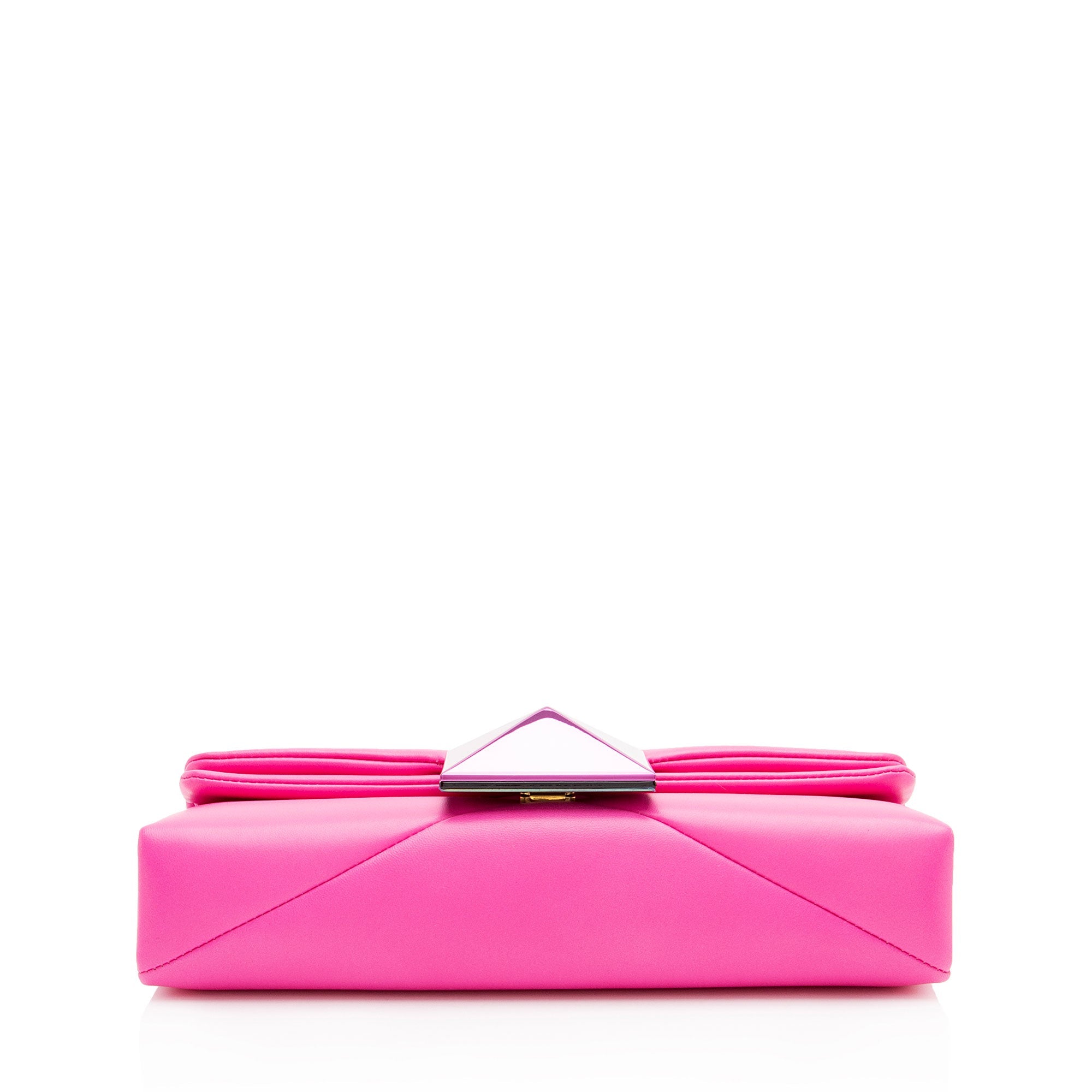 Valentino Lambskin One Stud Clutch