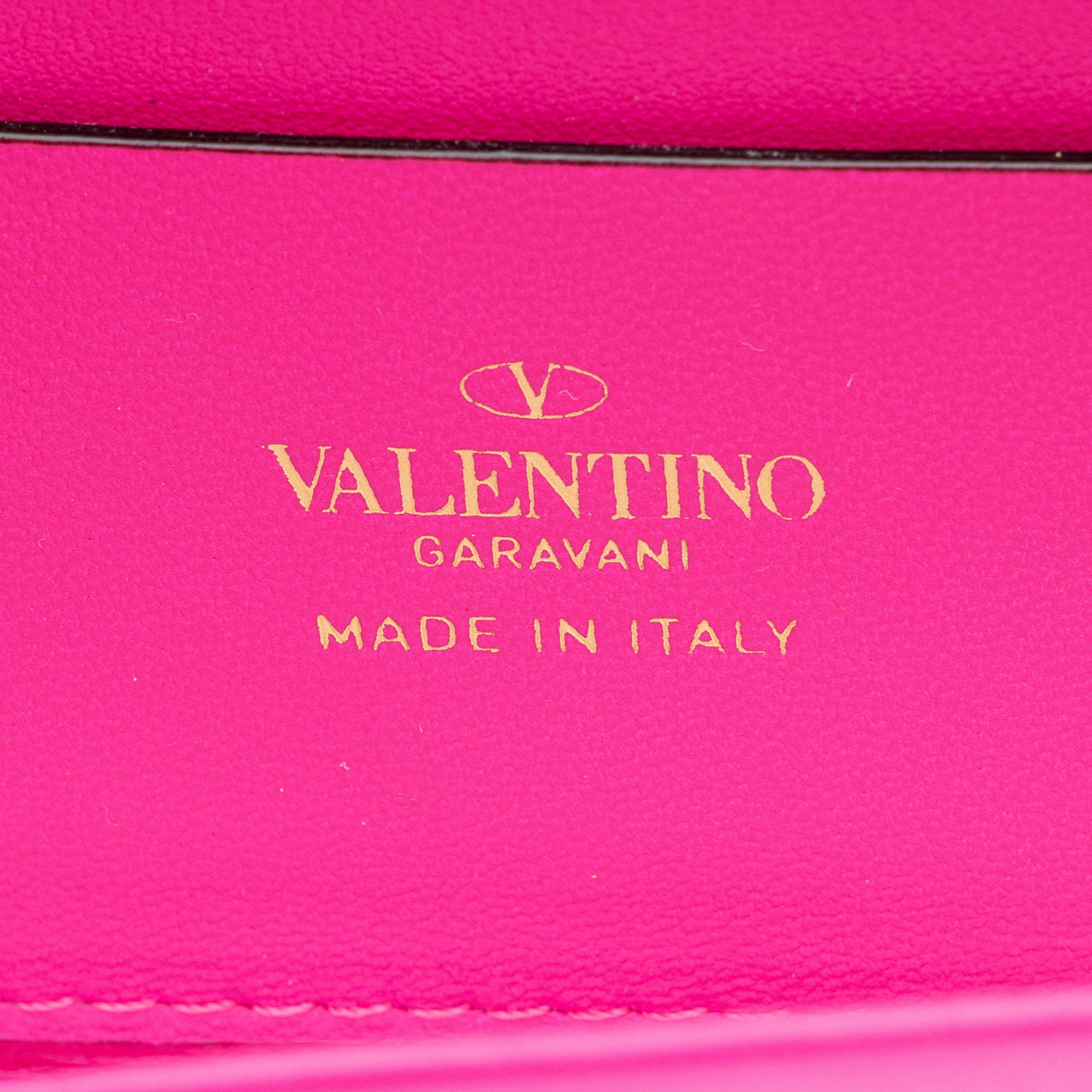 Valentino Lambskin One Stud Clutch