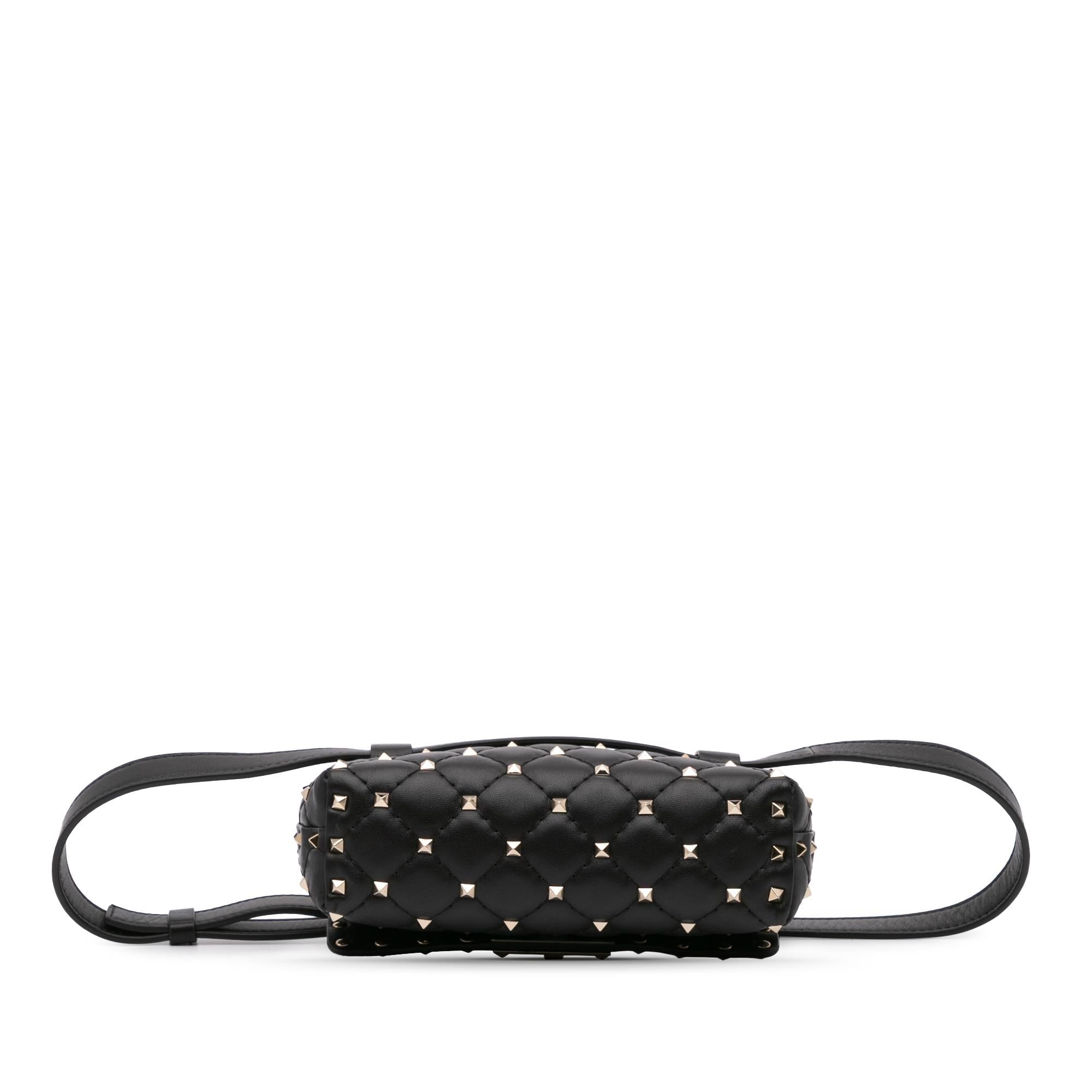 Valentino Lambskin Rockstud Spike Belt Bag