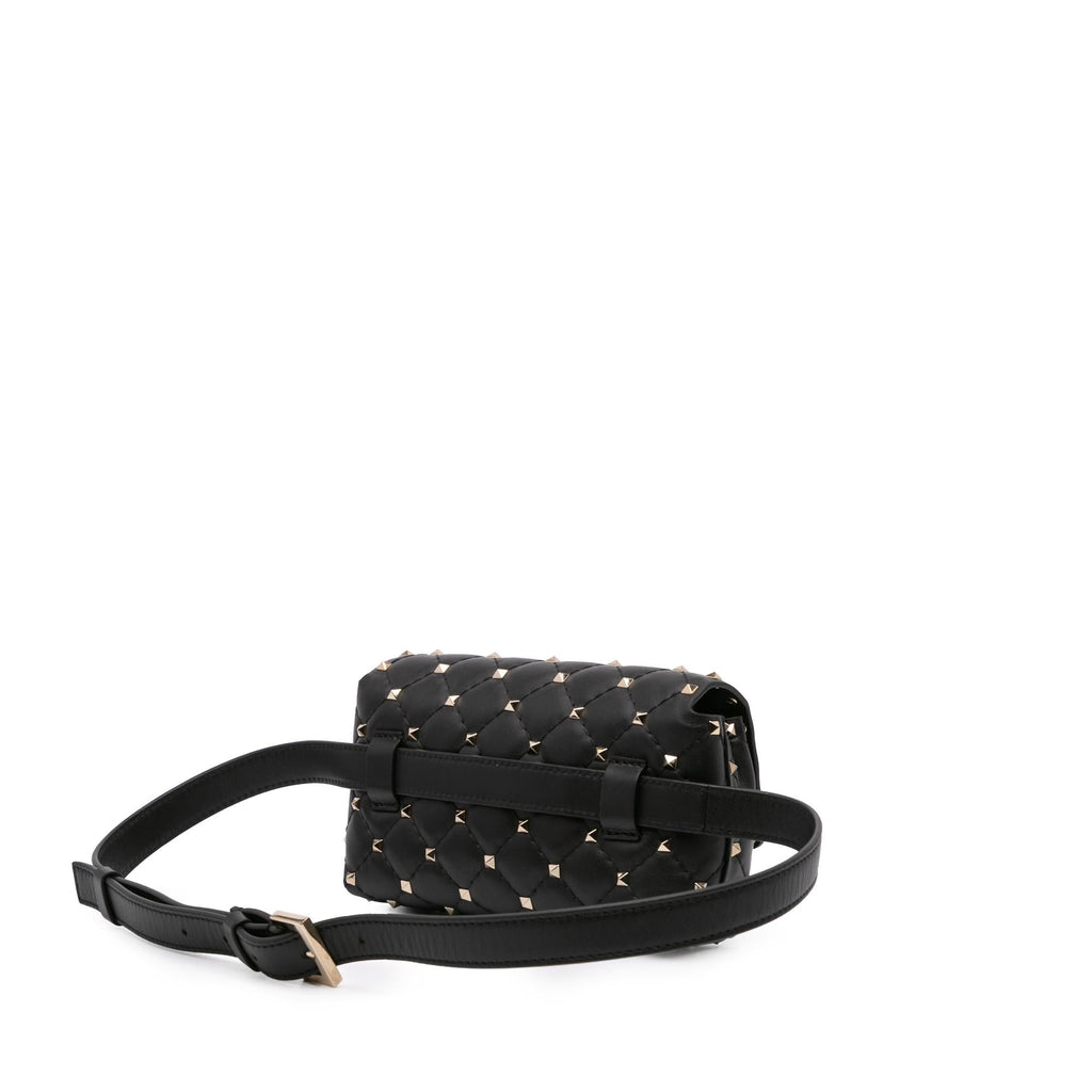 Valentino Lambskin Rockstud Spike Belt Bag