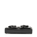 Valentino Lambskin Ruffle Rockstud Spike Very V Clutch (SHF-23893)