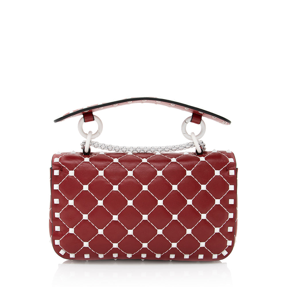 Valentino Calfskin Rockstud Spike Up Chain Small Shoulder Bag (SHF-20489)