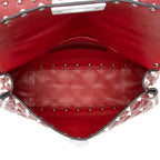 Valentino Calfskin Rockstud Spike Up Chain Small Shoulder Bag (SHF-20489)